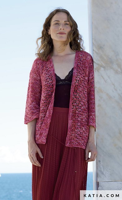 7691-6 Lace Open Cardigan