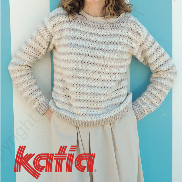 7691-17 Striped Summer Sweater