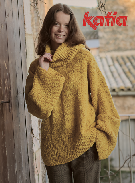 7924-3 Oversized High Neck Sweater