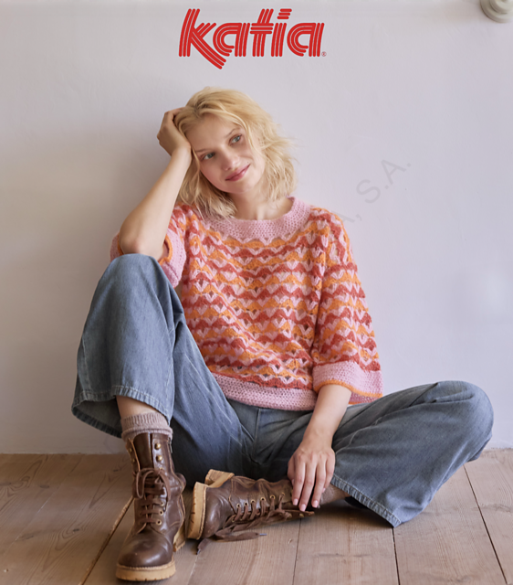 7912-2 Three-Toned Striped Sweater