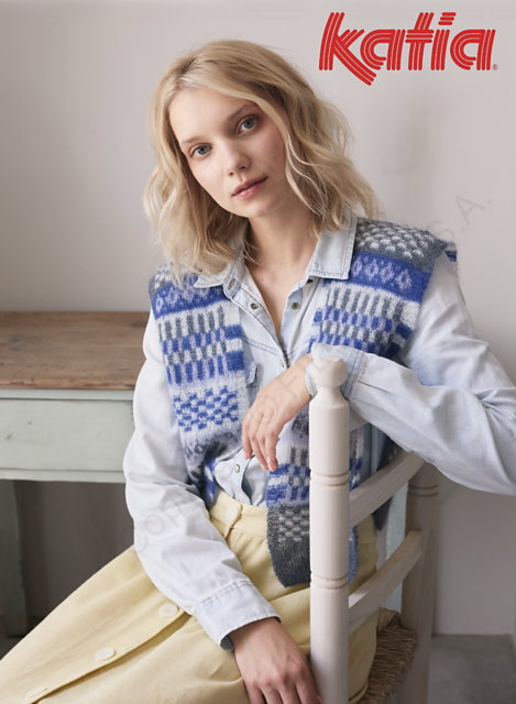 7912-8 Nordic Inspired Jacquard Vest