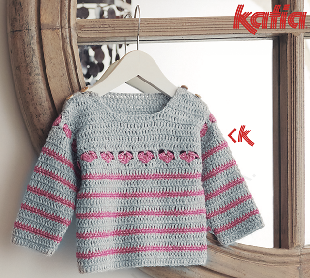 7900-18 Striped Baby Sweater
