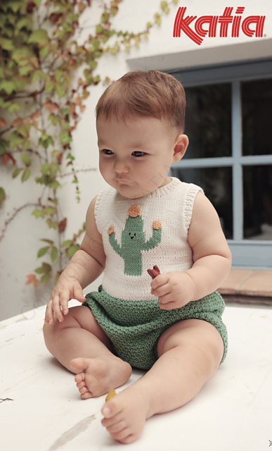Ravelry: 7900-28 Cactus Baby Romper pattern by Fil Katia