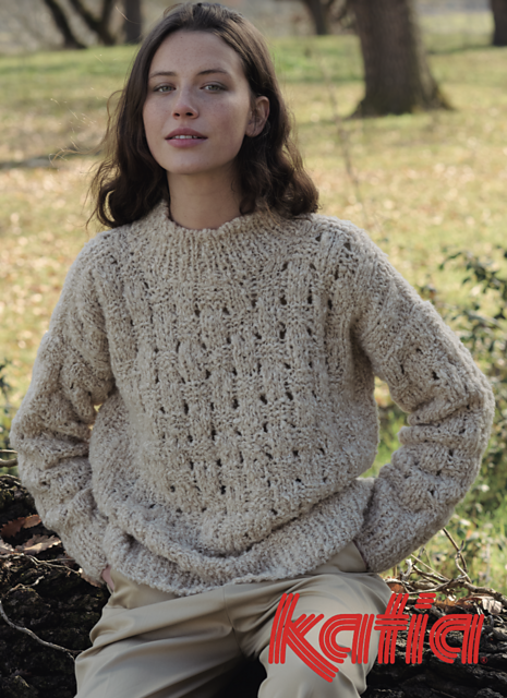 7533-4 Mock Basketweave Sweater