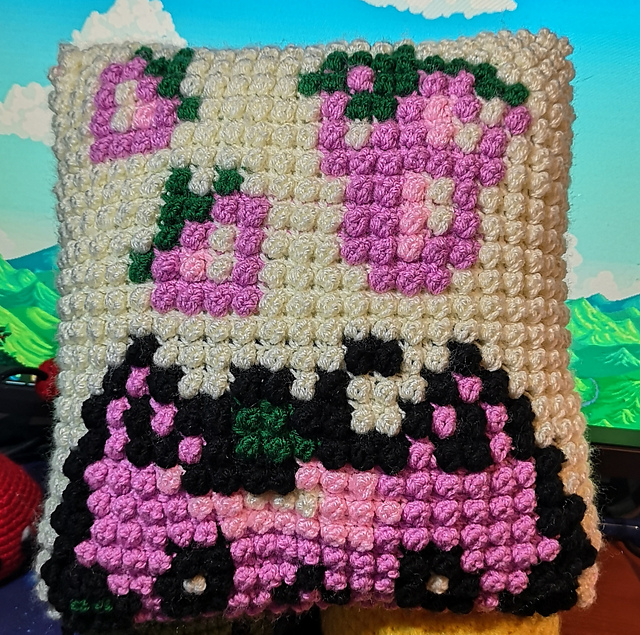 Strawberry cat cushion
