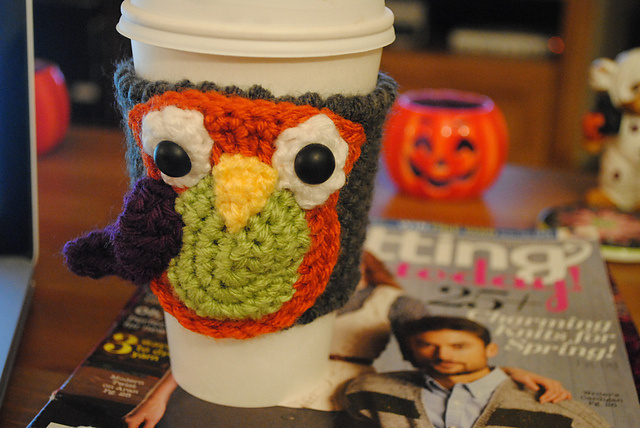 Owl Cup Cozy