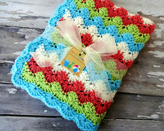Beachy Waves Baby Blanket