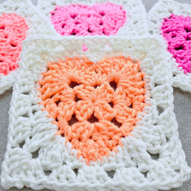 Traditional Granny Square Heart