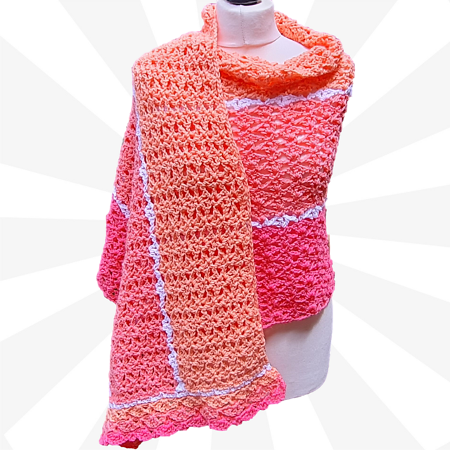 Sundae Granny Crochet Shawl