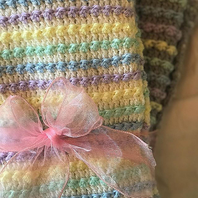 Pastel Striped Baby Blanket