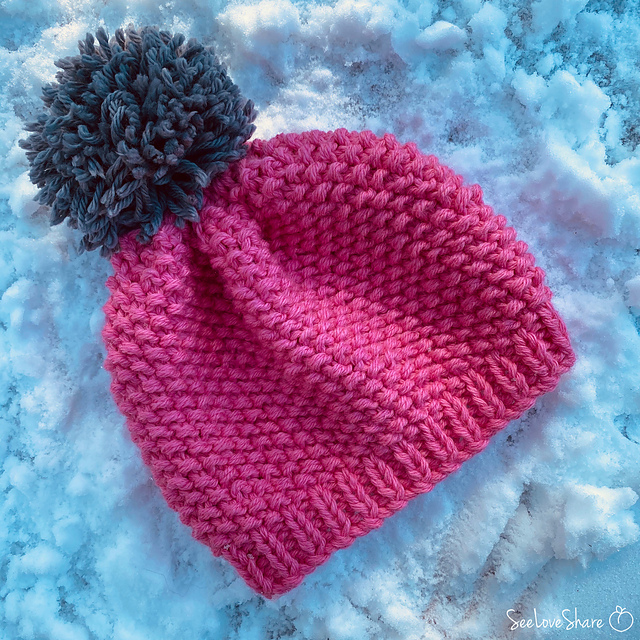 Quickie Seed Stitch Beanie