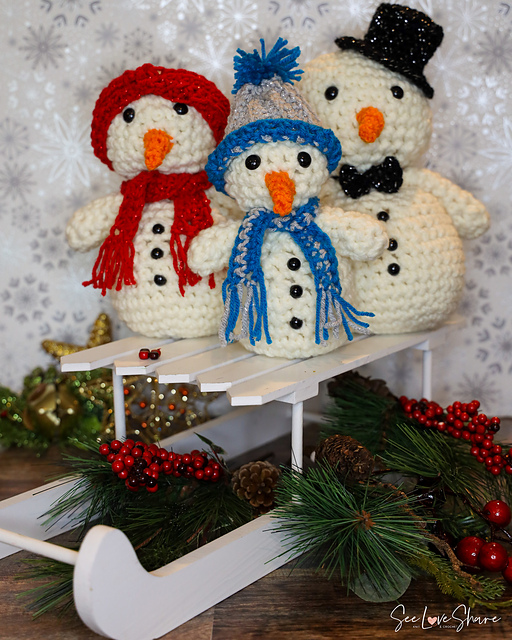 Snowman Family Trio