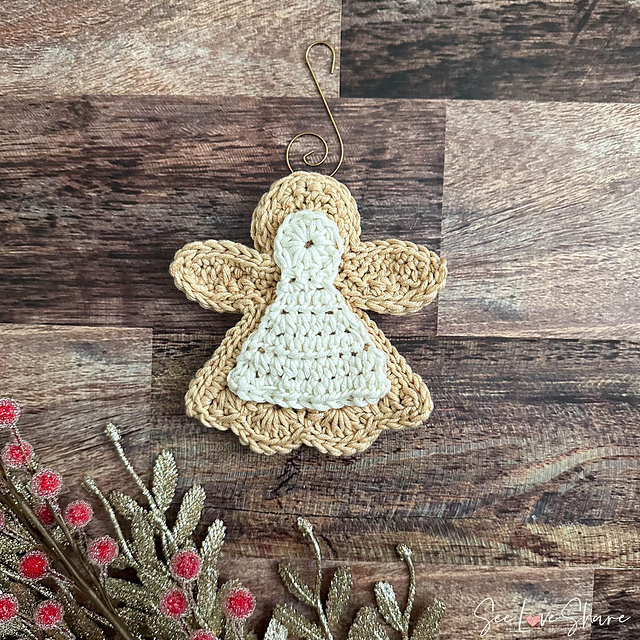Christmas Sugar Cookie ANGEL Ornament