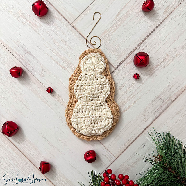 Winter Snowman Sugar Cookie Ornament