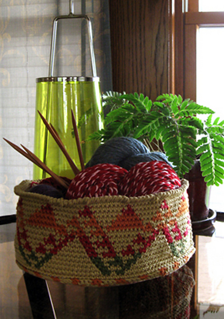 Southwest Tapestry Crochet Basket