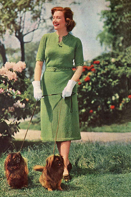 Slim Dress with Plunge Neckline