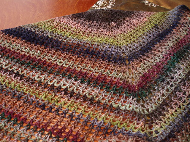 Shawl in dc V-stitch