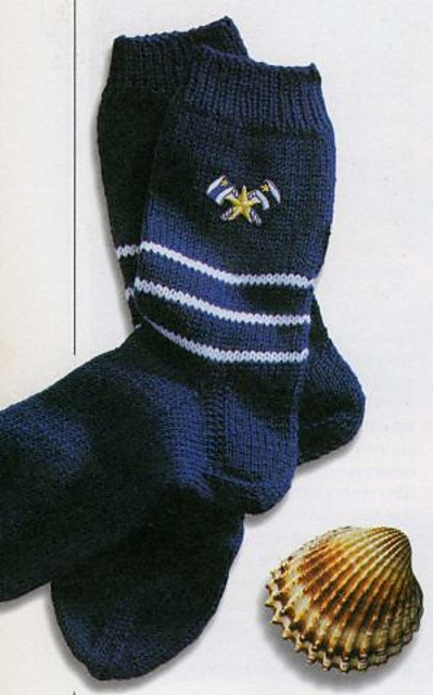 Socken mit Aufbügelmotiven