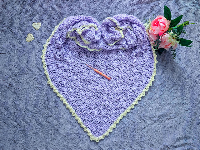 Lavender Flower Shawl