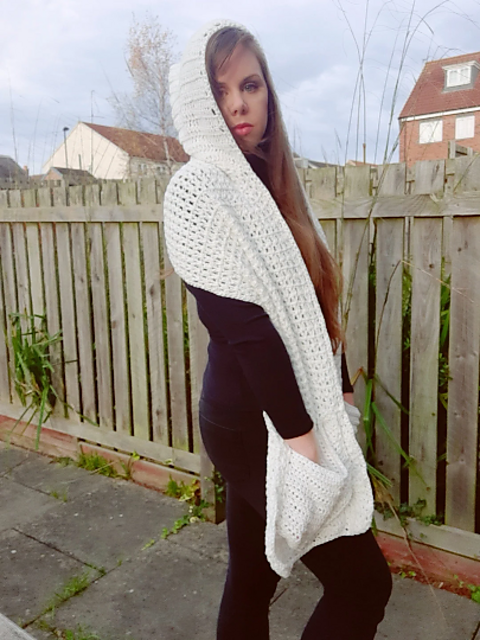 Hooded Pocket Shawl