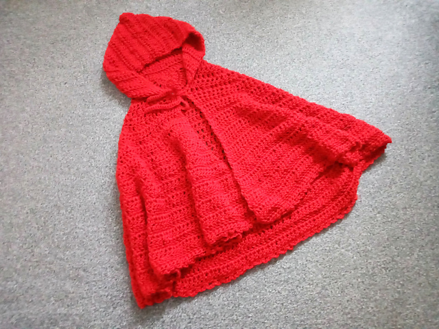 Scarlet Hooded Shawl