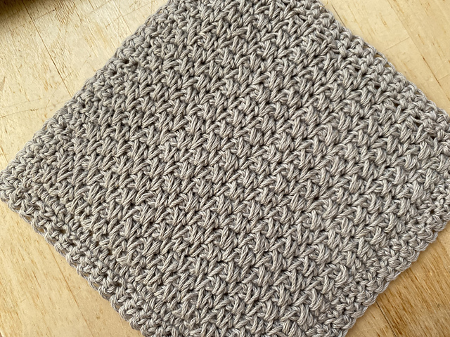 Olive Double Linen Stitch Washcloth