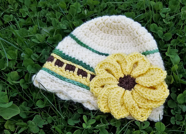 Sunflower Baby Beanie