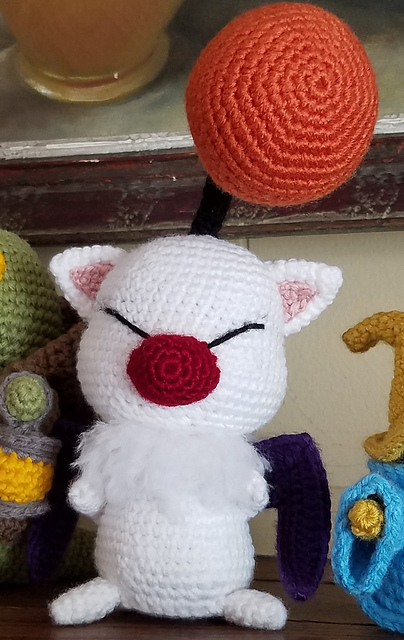 Moogle!  A Final Fantasy Inspired Amigurumi