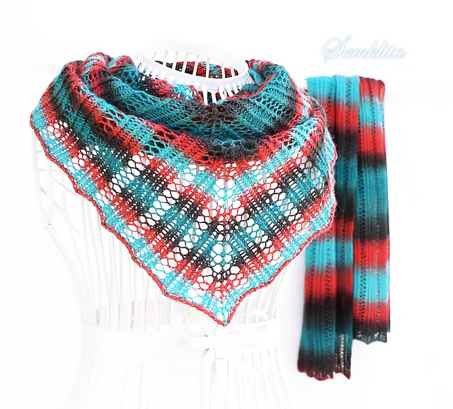 Ravelry Shawl vs Scarf pattern by Yulia Tkachenko