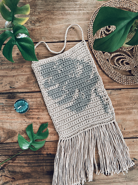 Monstera tapestry banner