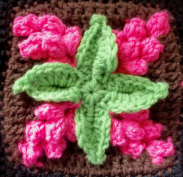 Hyacinth 6" afghan block