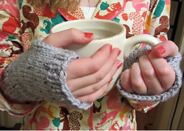 Easy-Peasy Fingerless Mitts