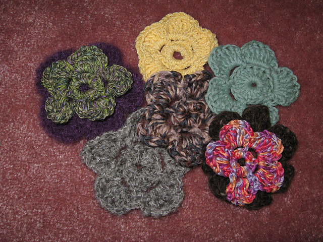 Flower motif appliqué