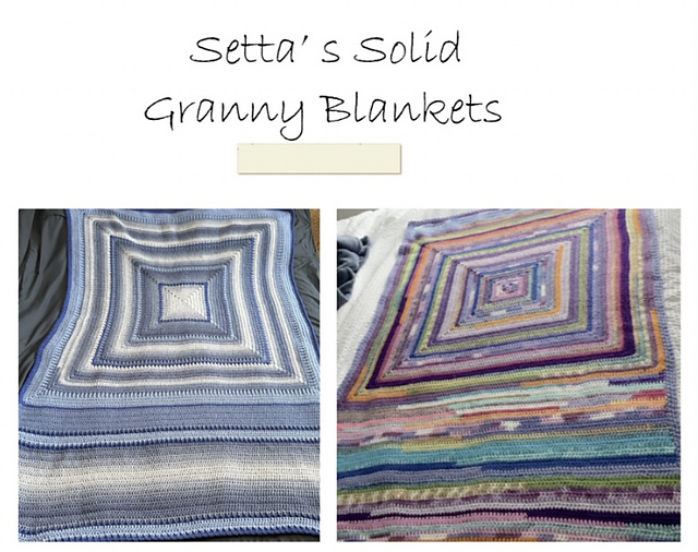 Ravelry Setta’s Solid Granny Blankets pattern by Cosetta Laws