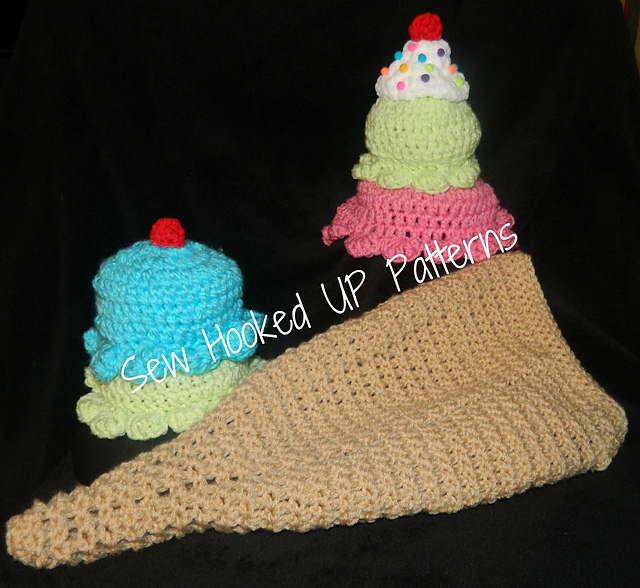 Ice Cream Shoppe Cocoon and Hat Set