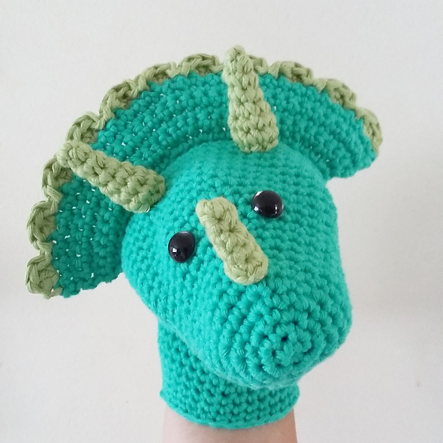 Daisy the Triceratops Dinosaur Hand Puppet