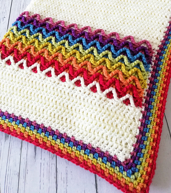 Rainbow Waves Blanket