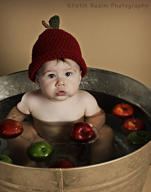 Ravelry Crocheted Apple Hat pattern by Judie Washburne