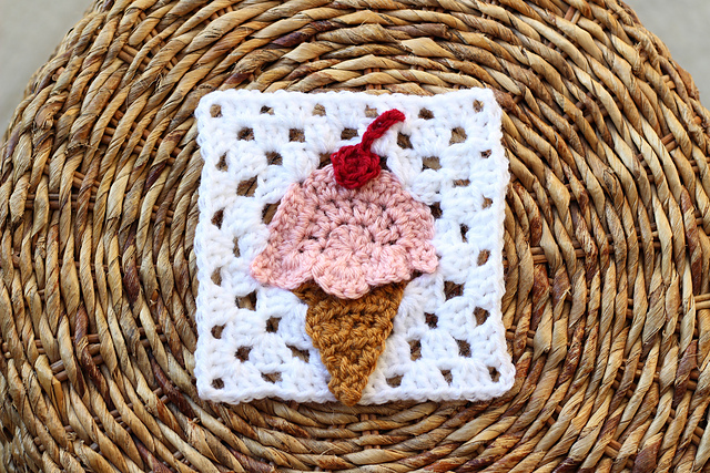 Ice Cream Cone Granny Square
