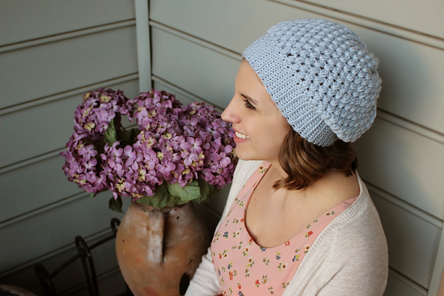 Puff Stitch Slouchy Beanie