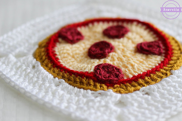 Pizza Pie Crochet Granny Square