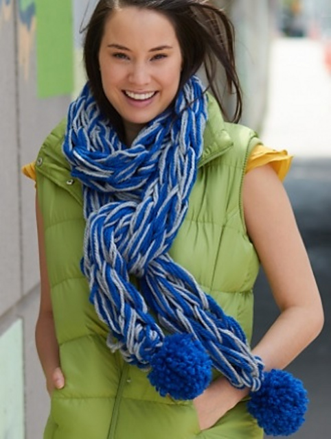 Arm Knit School Spirit Scarf