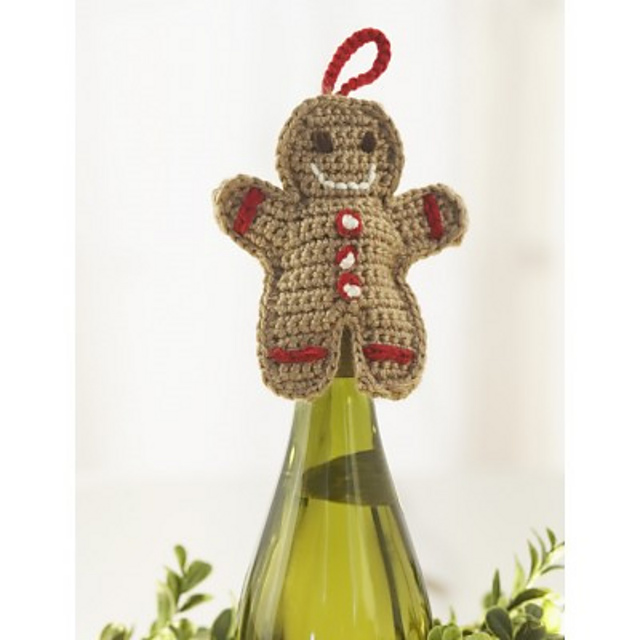 Gingerbread Man Wine Topper