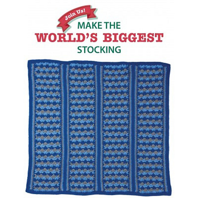 Stormy Blue Block Blanket Square For Stocking