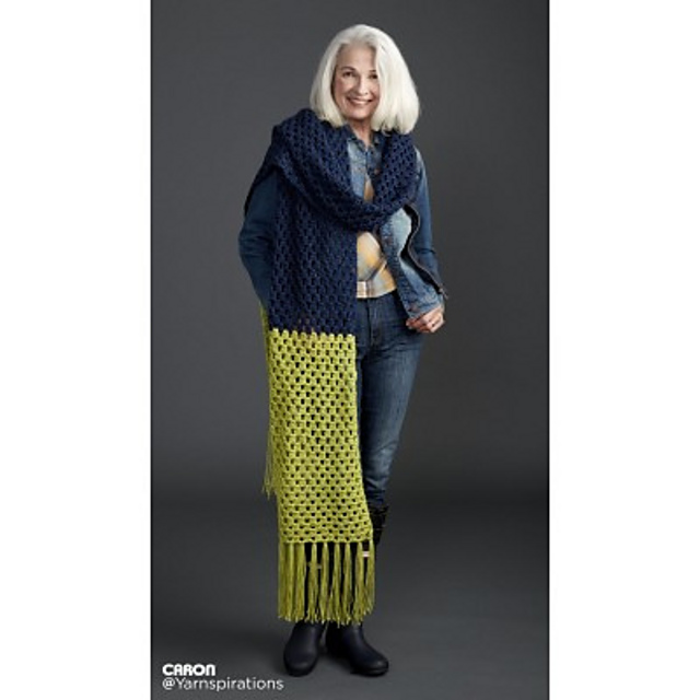 Granny Takes A Dip Crochet Super Scarf