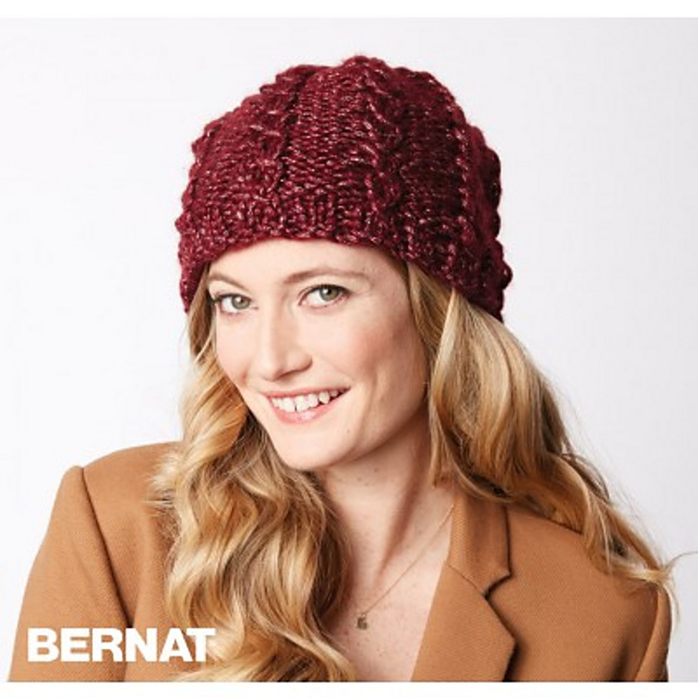 Ravelry: Shining Swirls Knit Hat pattern by Bernat Design Studio