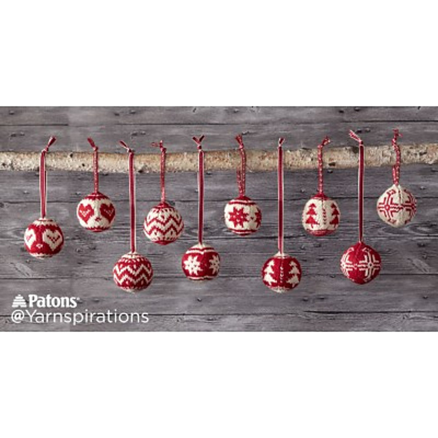 Ravelry: Merry Fair Isle Ornaments pattern by Yarnspirations Design Studio