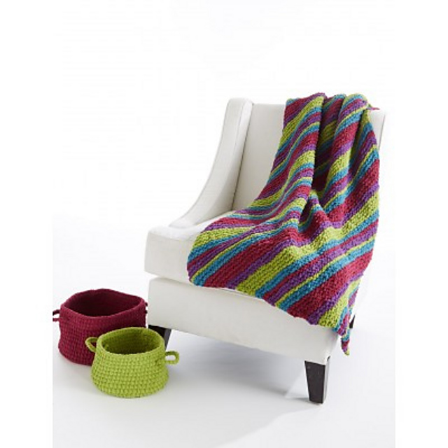 Sugarplum Stripes Throw