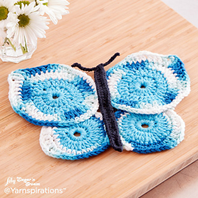 Butterfly Crochet Dishcloth