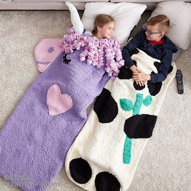 Crochet Unicorn Snuggle Sack